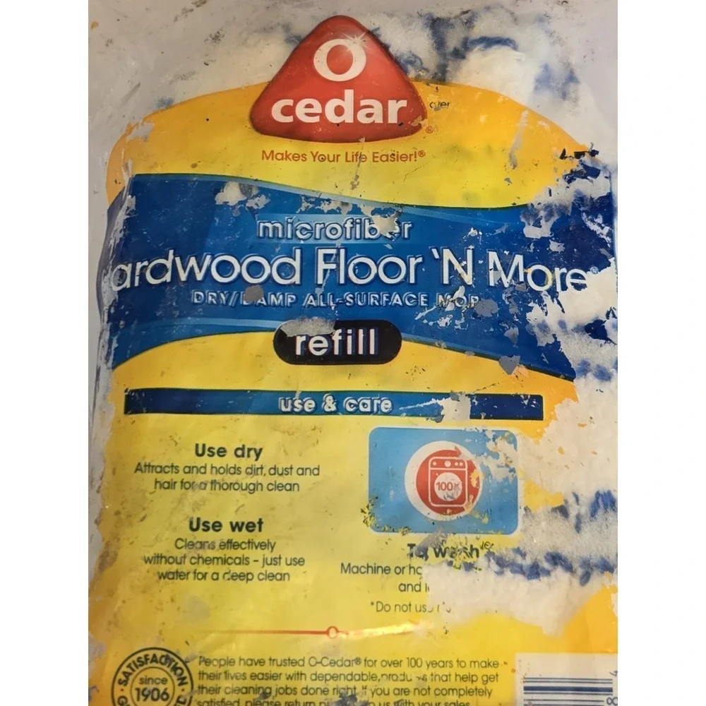 O Cedar Hardwood Floor 'N More Microfiber Mop Refill. NEW